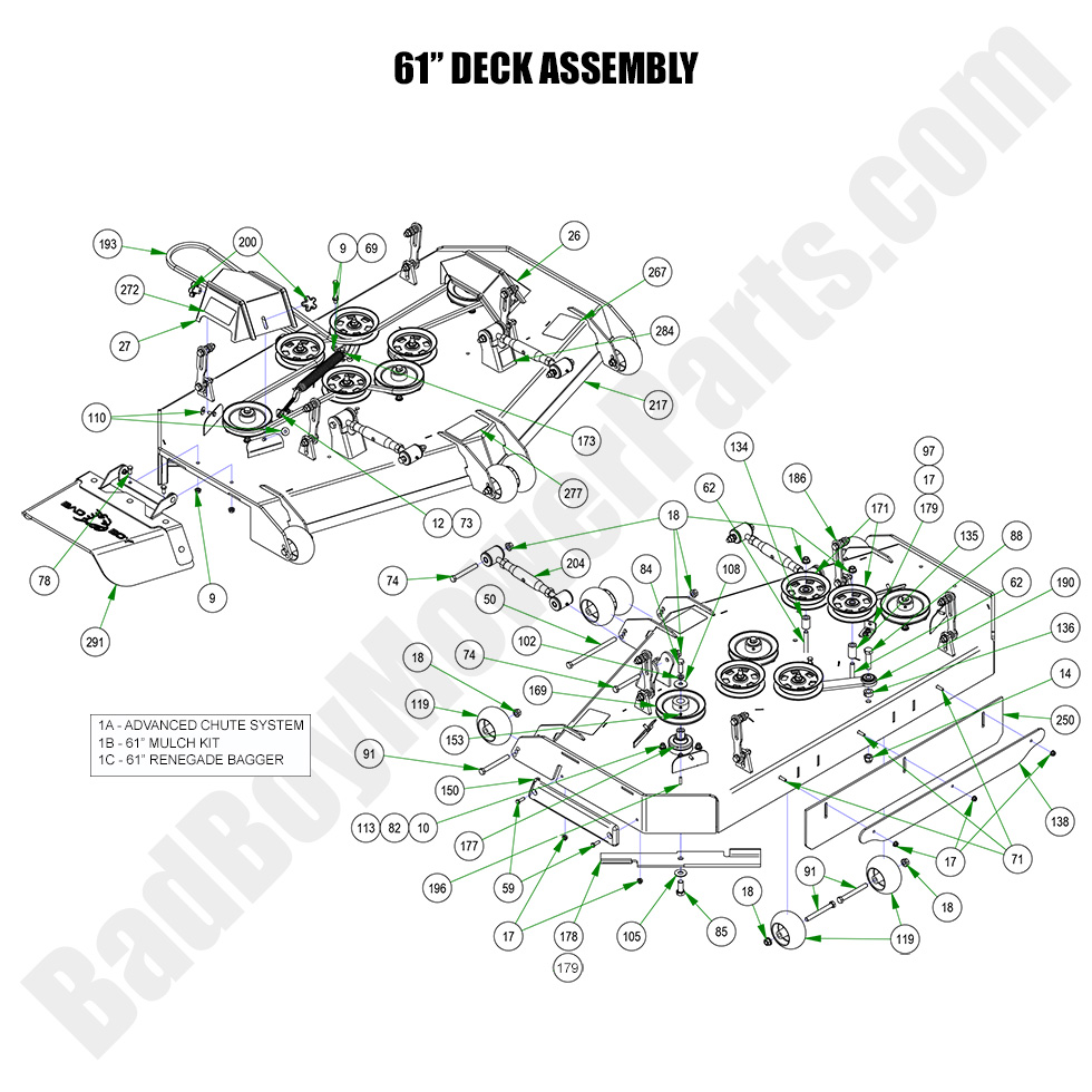 2023 Renegade - Diesel 61" Deck Assembly